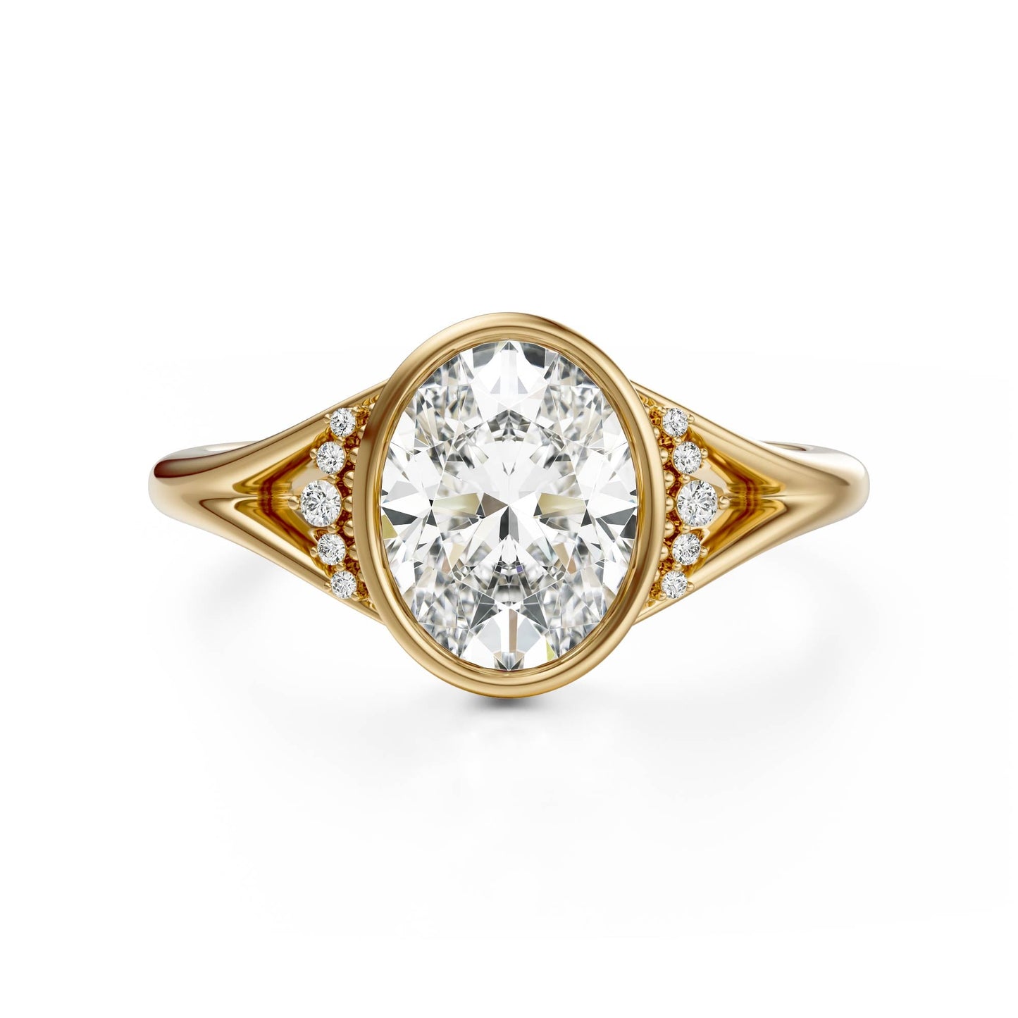Marquise Shaped Three Stone Lab Grown Diamond Engagement Ring
