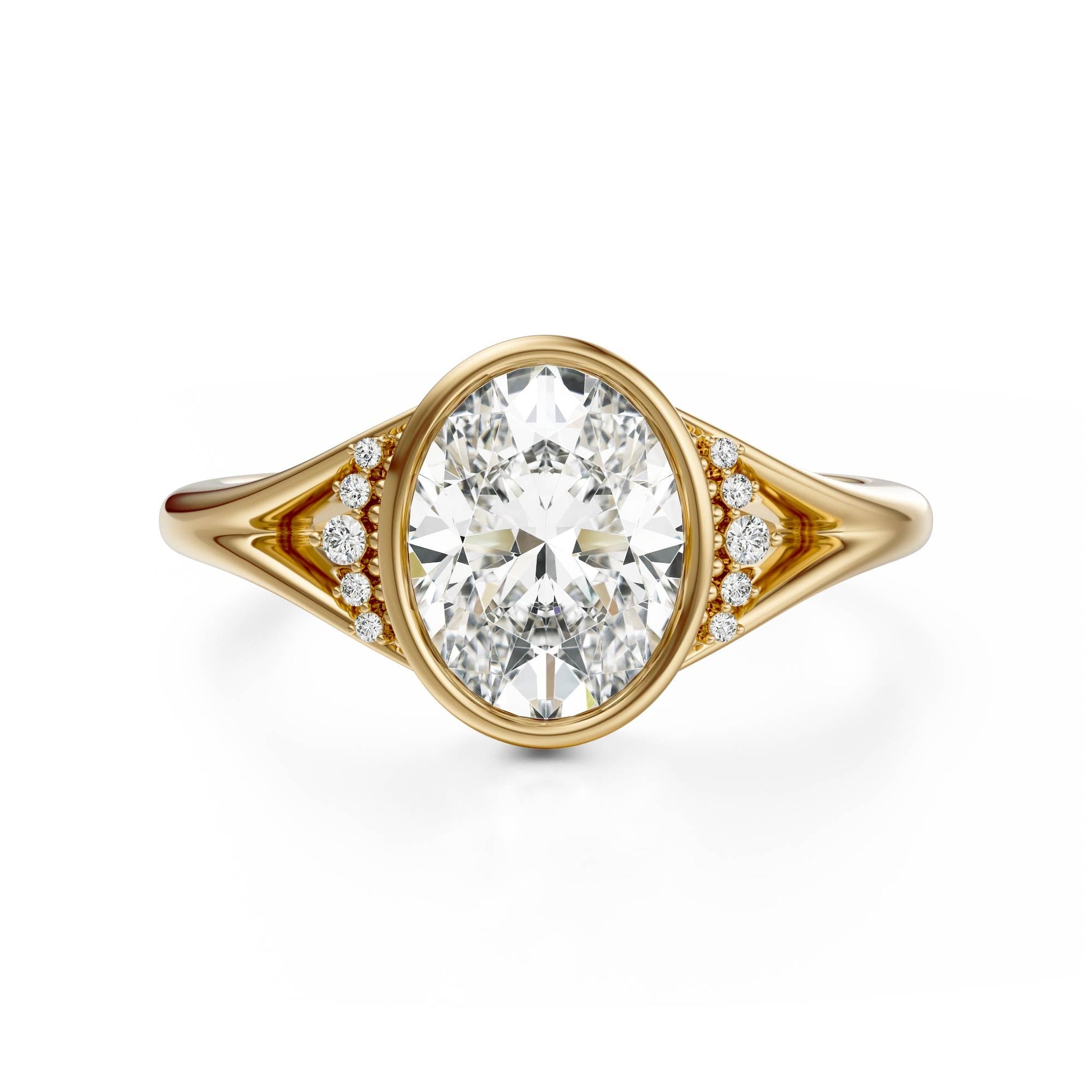 Marquise Shaped Three Stone Lab Grown Diamond Engagement Ring