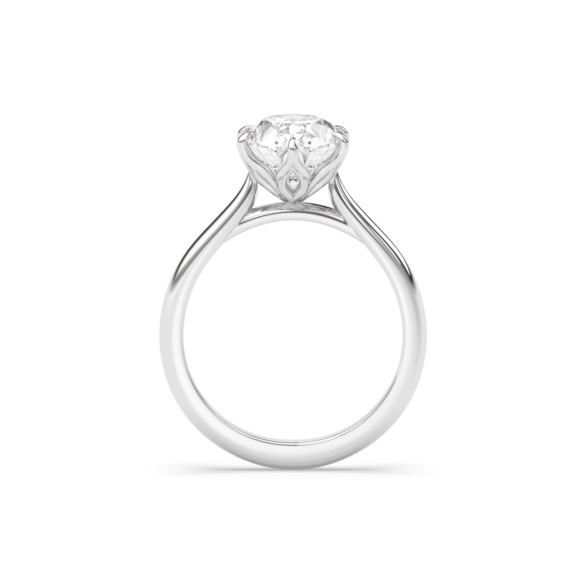 Marquise Shaped Three Stone Lab Grown Diamond Engagement Ring