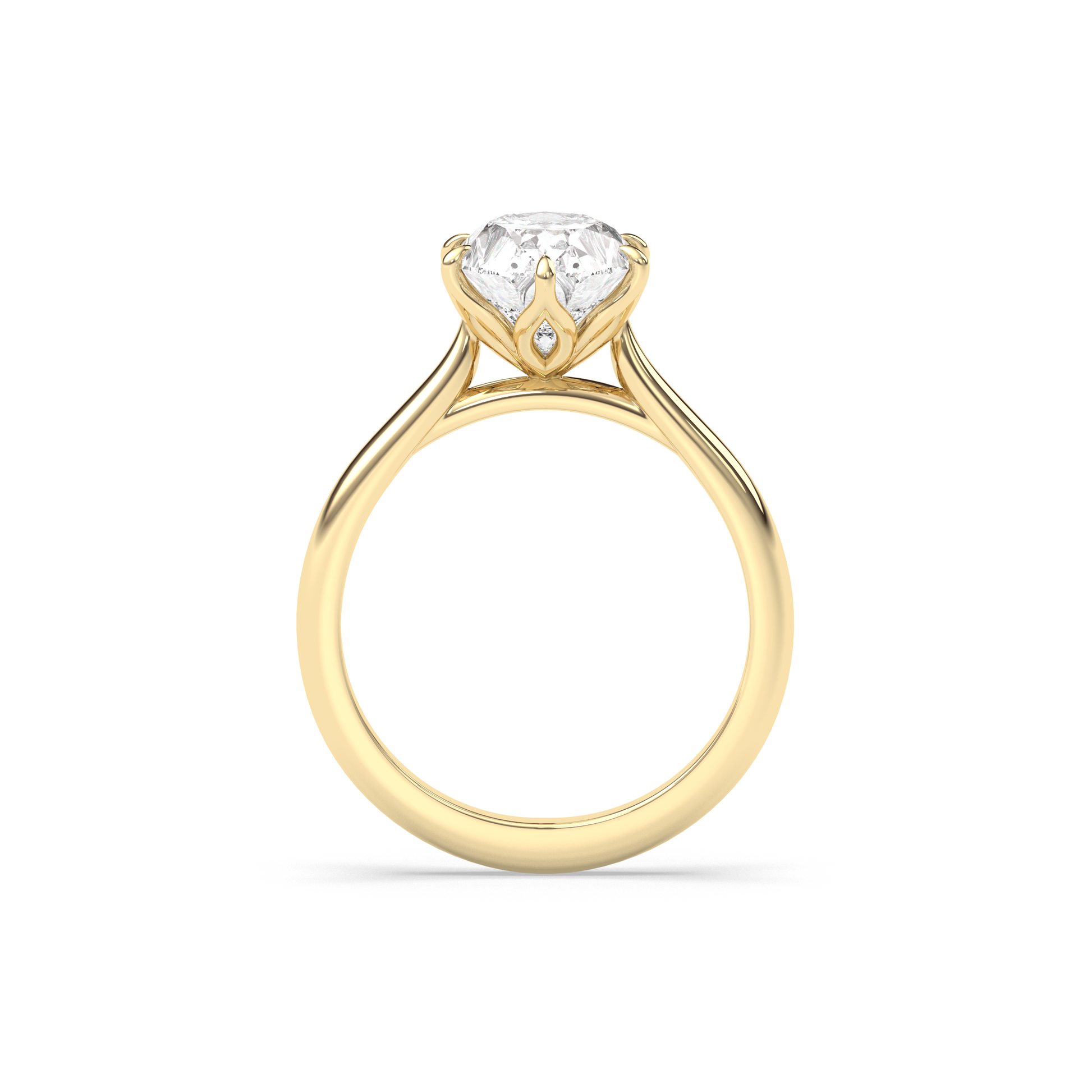 Marquise Shaped Three Stone Lab Grown Diamond Engagement Ring
