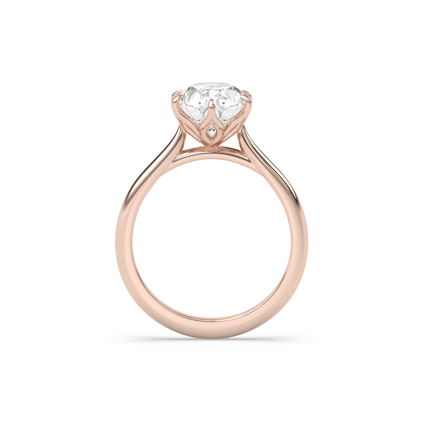 Marquise Shaped Three Stone Lab Grown Diamond Engagement Ring