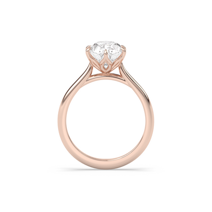 Marquise Shaped Three Stone Lab Grown Diamond Engagement Ring