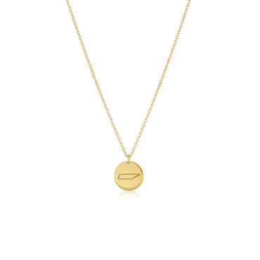 Customize Circle Charm Necklace in Solid Gold 2