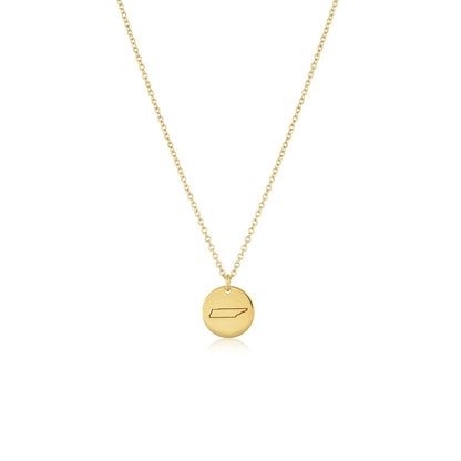 Customize Circle Charm Necklace in Solid Gold 2