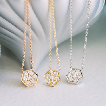 0.30 CT Round Moissanite Diamond Pendant Necklace in Solid Gold 2