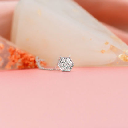 0.30 CT Round Moissanite Diamond Pendant Necklace in Solid Gold 5