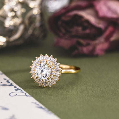 Marquise Shaped Three Stone Lab Grown Diamond Engagement Ring