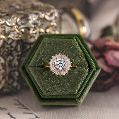 Marquise Shaped Three Stone Lab Grown Diamond Engagement Ring