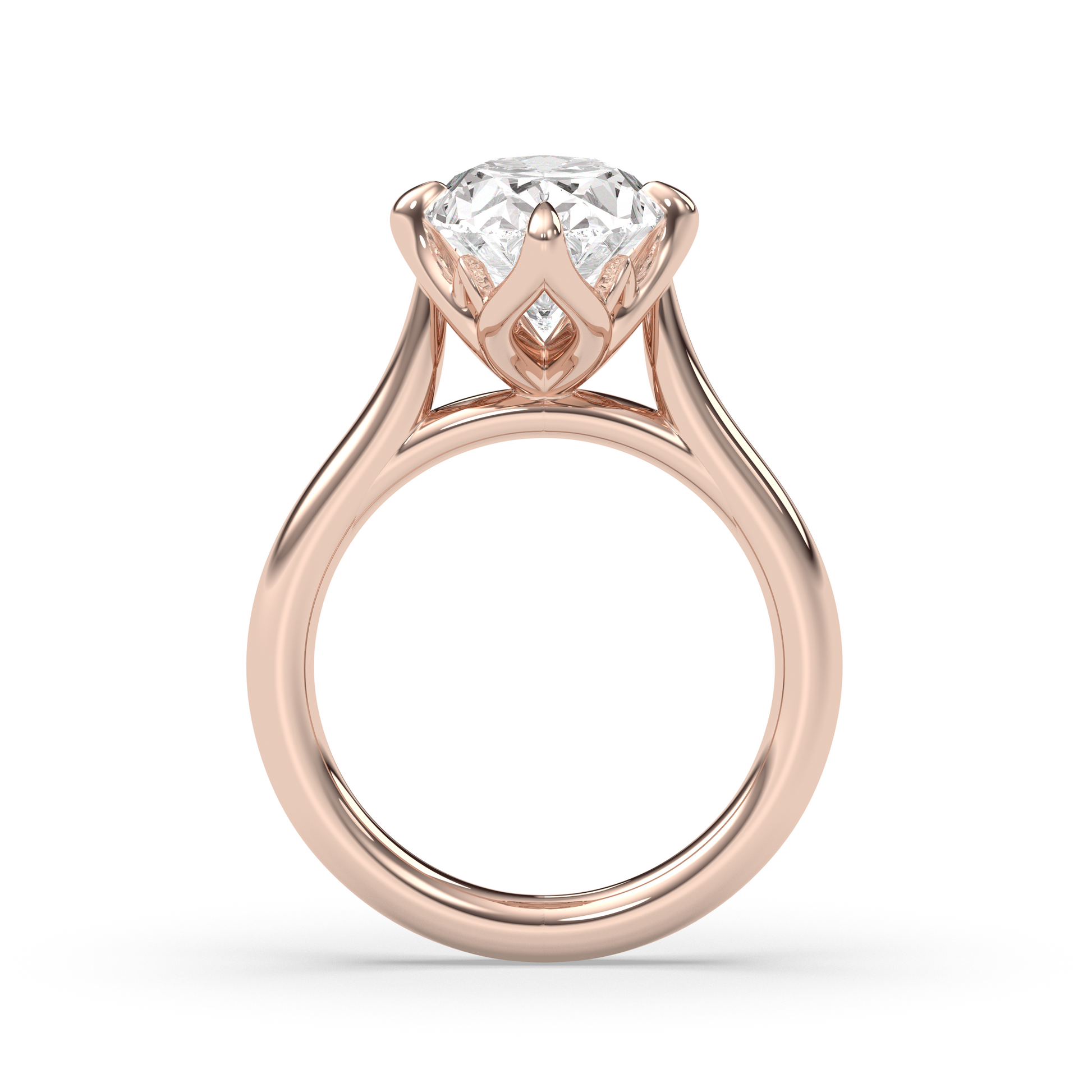 Marquise Shaped Three Stone Lab Grown Diamond Engagement Ring