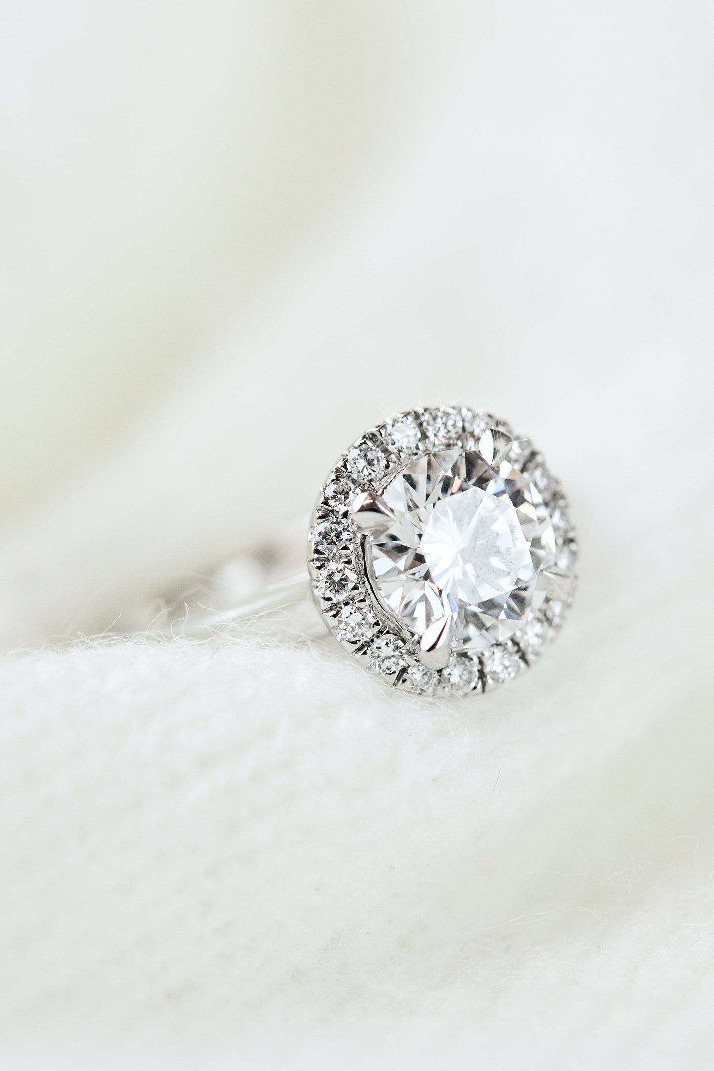 Marquise Shaped Three Stone Lab Grown Diamond Engagement Ring