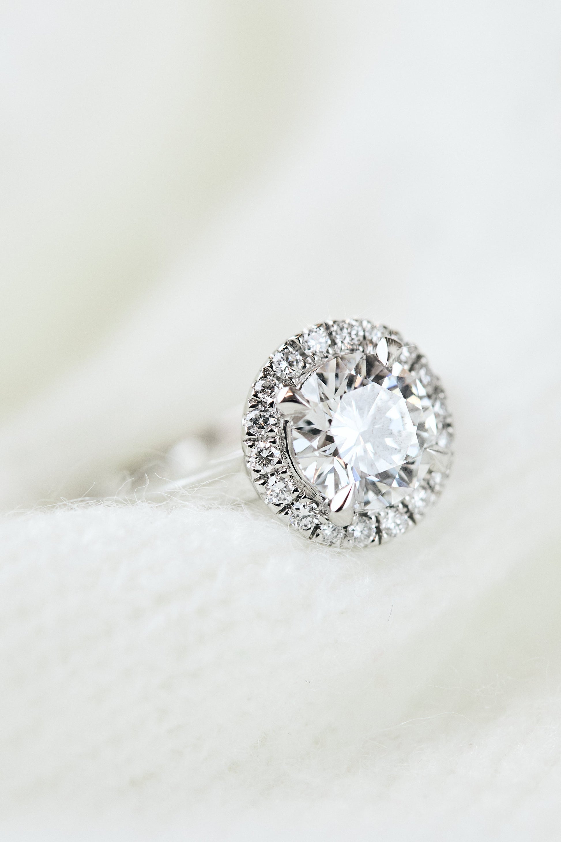 Marquise Shaped Three Stone Lab Grown Diamond Engagement Ring