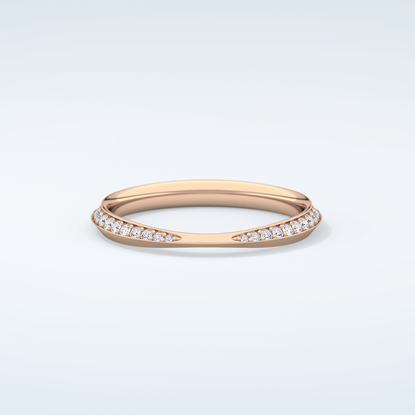 0.16 TCW Round Shaped Moissanite Wedding Band 7
