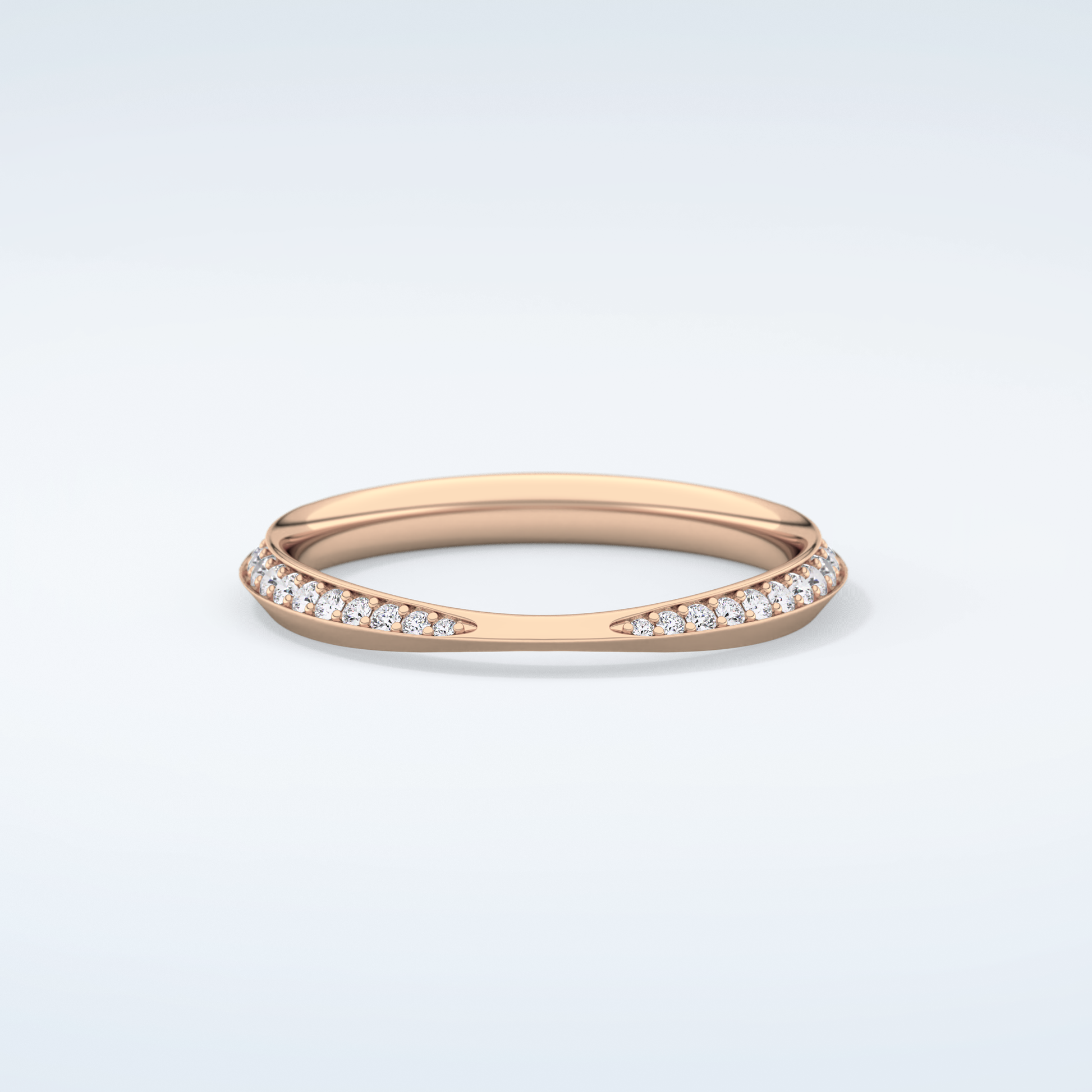0.16 TCW Round Shaped Moissanite Wedding Band 7