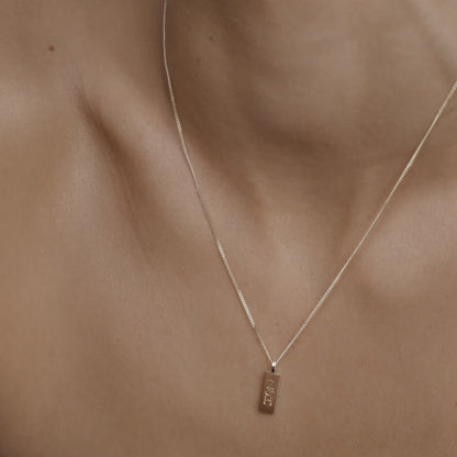 Engravable Rectangular Necklace