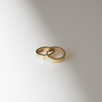 Square Huggies Earrings in Gold 3