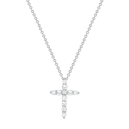 Classic 1.0 TCW Moissanite Diamond Solitaire Pendant Necklace in Solid Gold 1