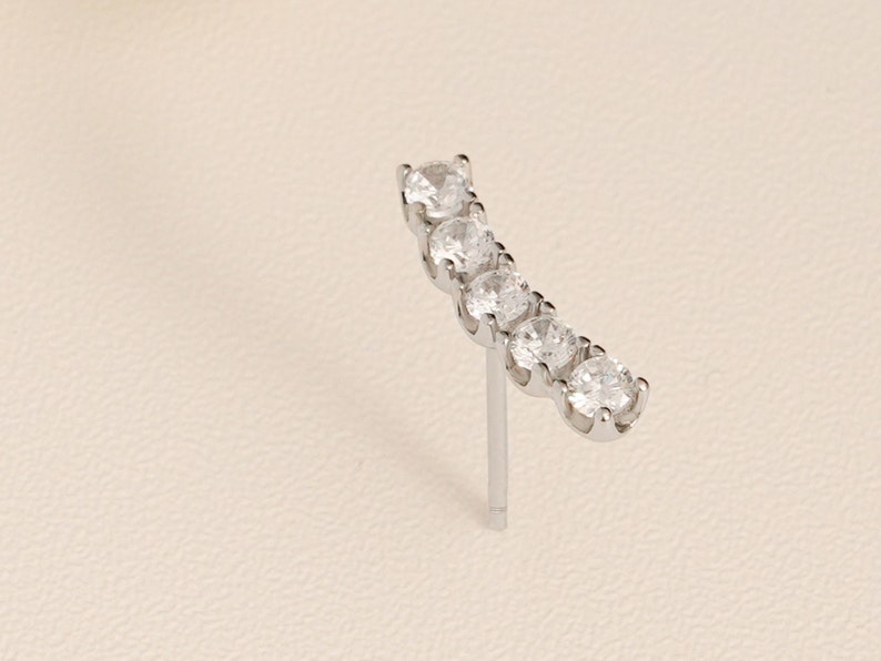 0.30 TCW Round Cut Moissanite Stud Earrings in Gold 4