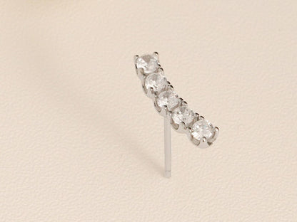 0.30 TCW Round Cut Moissanite Stud Earrings in Gold 4