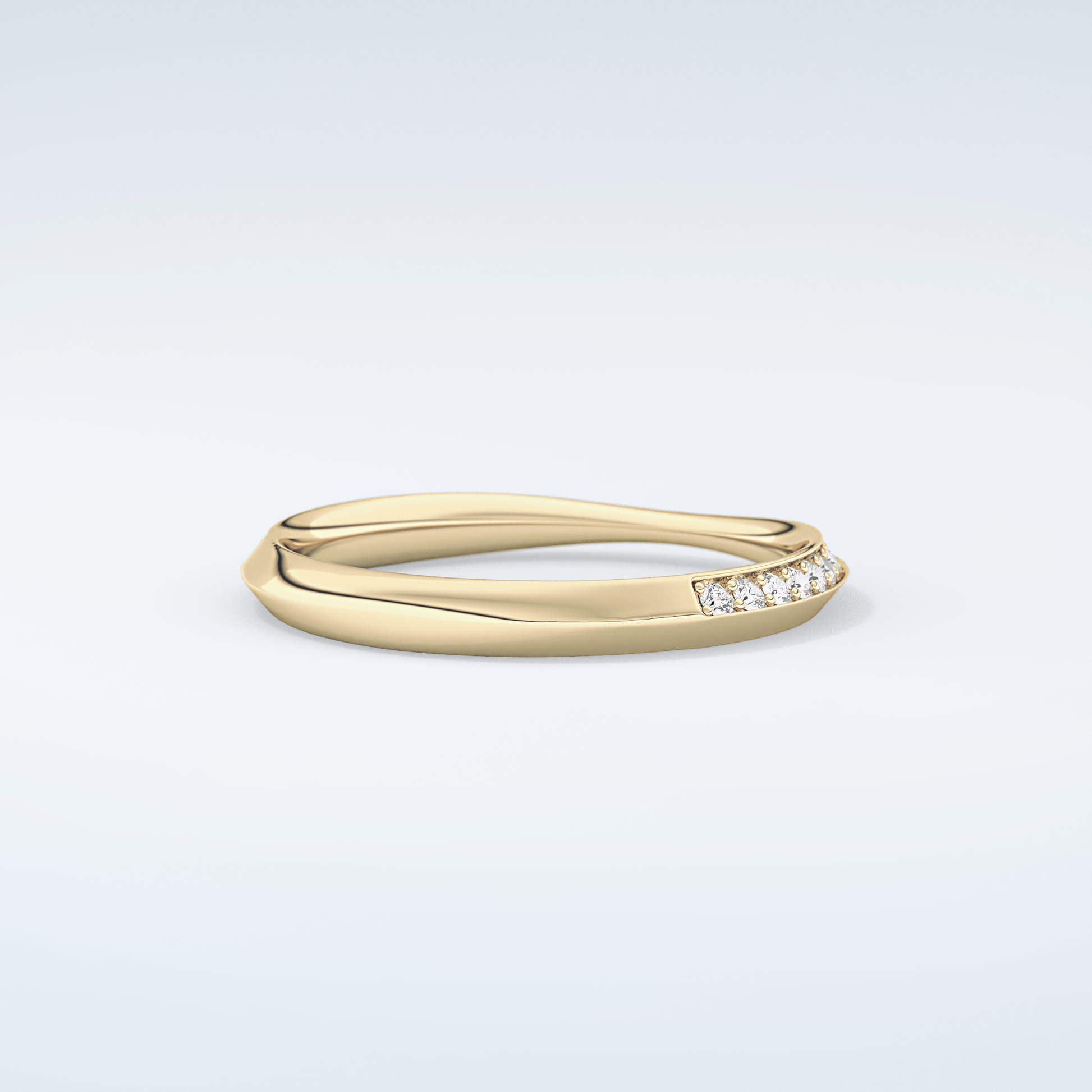 0.16 TCW Round Shaped Moissanite Wedding Band 3