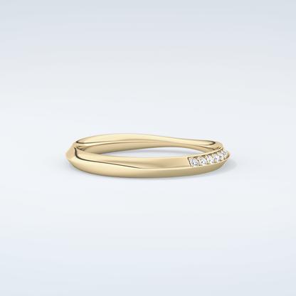 0.16 TCW Round Shaped Moissanite Wedding Band 3