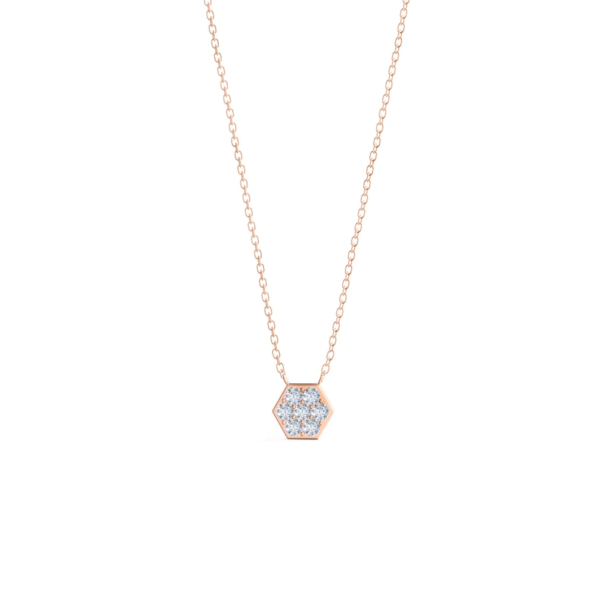 0.30 CT Round Moissanite Diamond Pendant Necklace in Solid Gold 8
