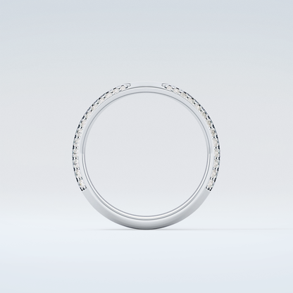 0.16 TCW Round Shaped Moissanite Wedding Band 14