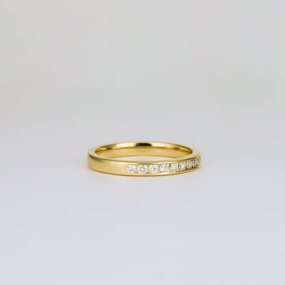 0.32 TCW Round Stones Half Eternity Lab Grown Diamond Wedding Band