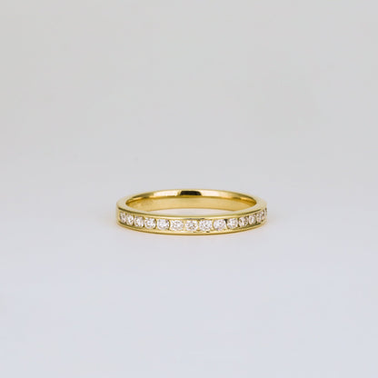 0.32 TCW Round Stones Half Eternity Lab Grown Diamond Wedding Band