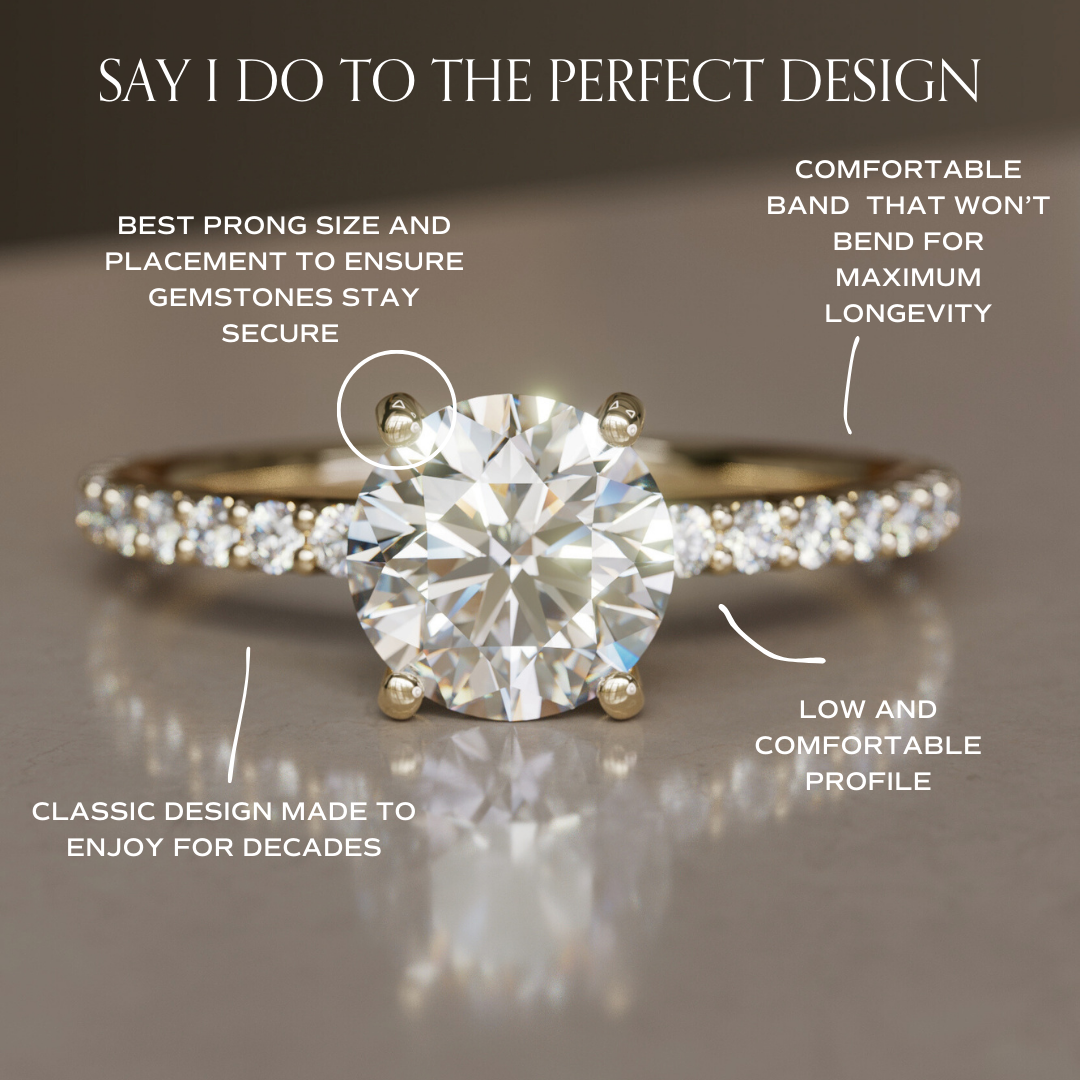 Marquise Shaped Three Stone Lab Grown Diamond Engagement Ring