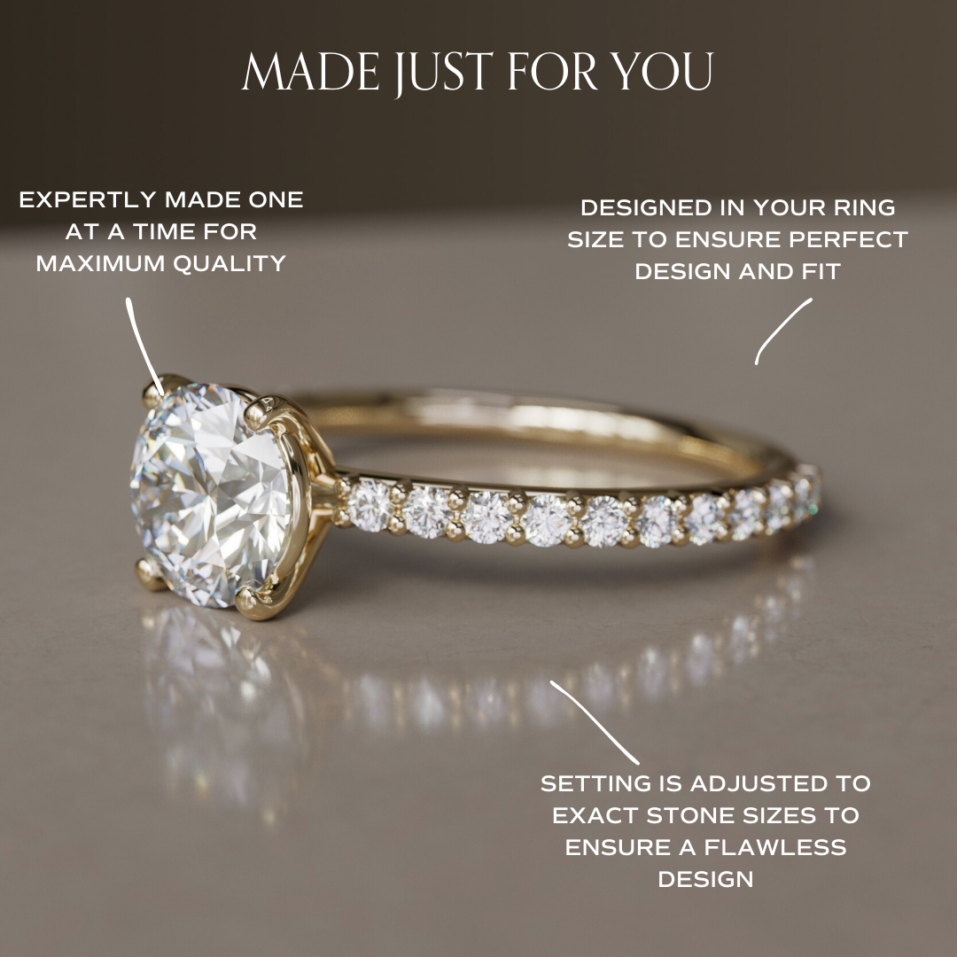 Marquise Shaped Three Stone Lab Grown Diamond Engagement Ring