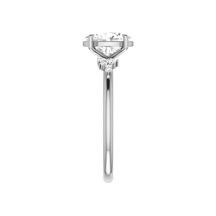 Marquise Shaped Three Stone Lab Grown Diamond Engagement Ring