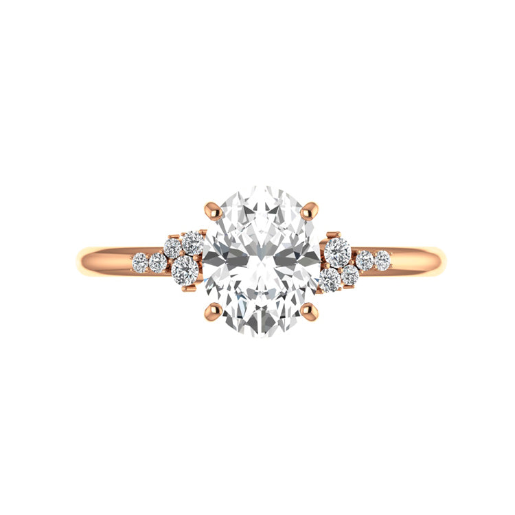 Marquise Shaped Three Stone Lab Grown Diamond Engagement Ring