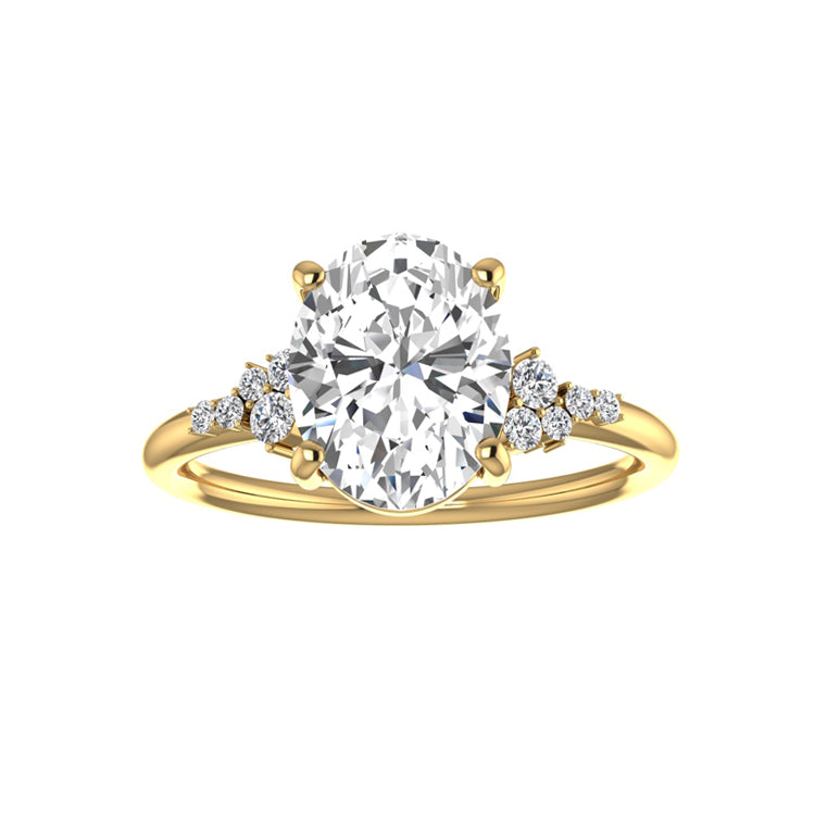 Marquise Shaped Three Stone Lab Grown Diamond Engagement Ring