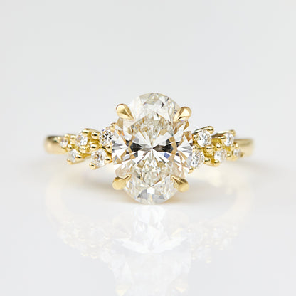 Marquise Shaped Three Stone Lab Grown Diamond Engagement Ring