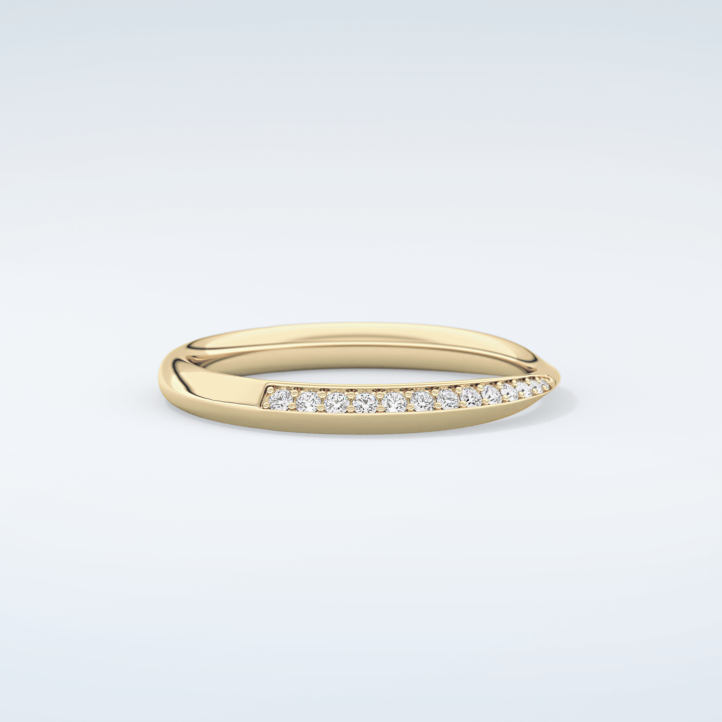 0.16 TCW Round Shaped Moissanite Wedding Band 4