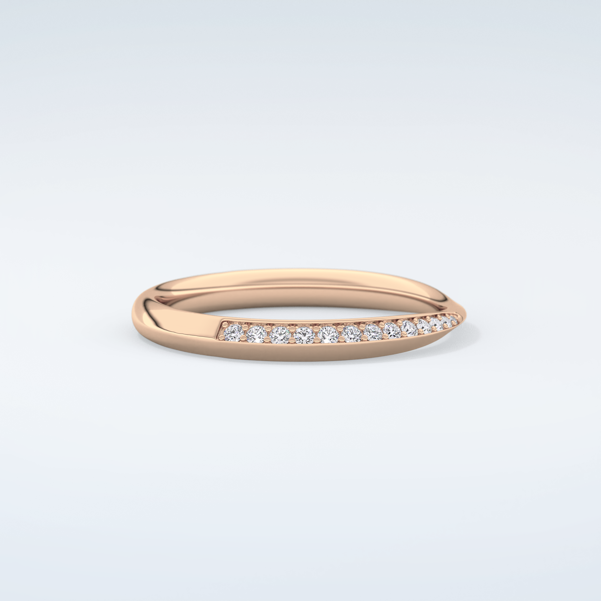 0.16 TCW Round Shaped Moissanite Wedding Band 10