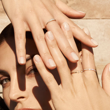 0.50 TCW Round Full Eternity Moissanite Diamond Wedding Band