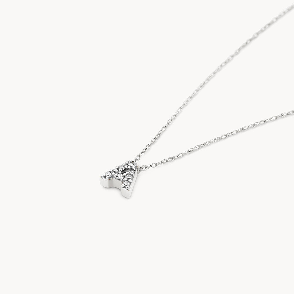 0.6 TCW Round Shaped Initial Moissanite Necklace