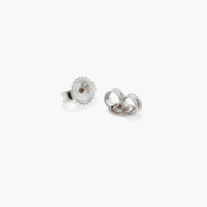 0.09 TCW Round Shaped Moissanite Heart Studs Earrings