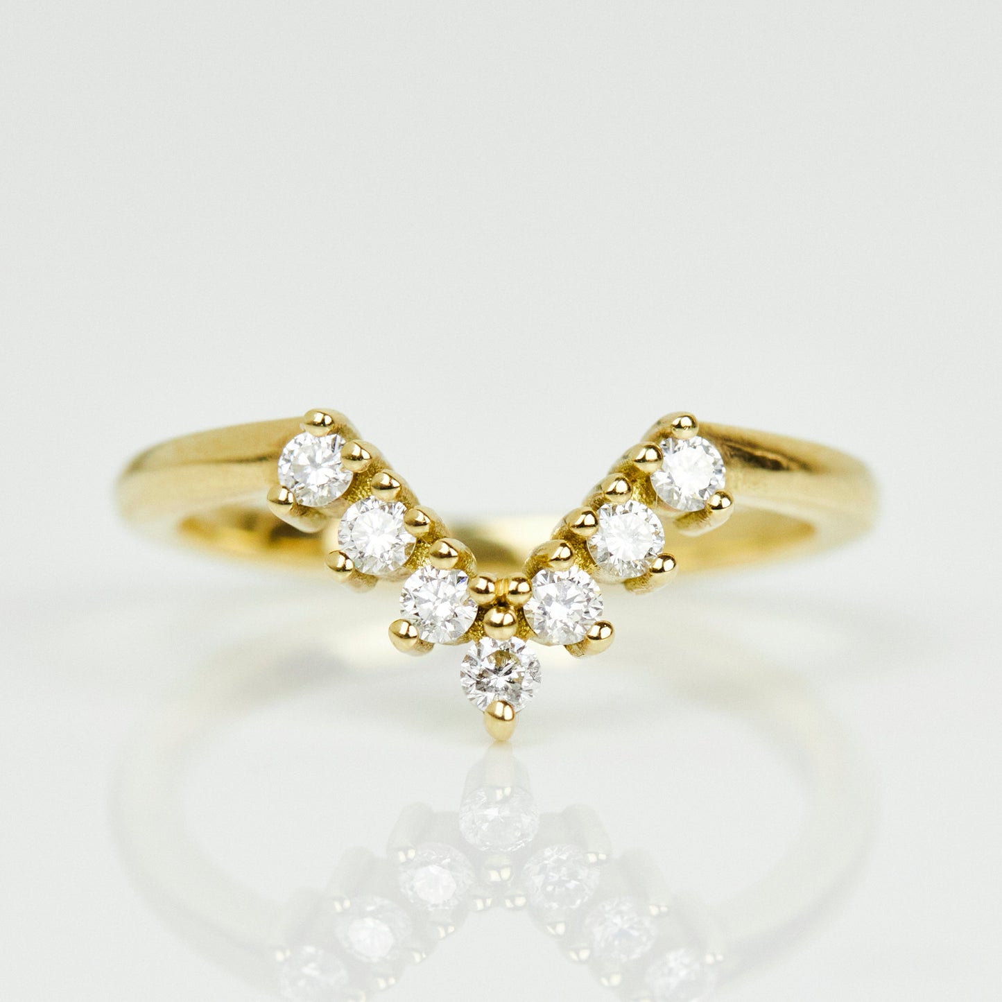 0.25 TCW Round Shaped Half Eternity Lab Grown Diamond Wedding Band