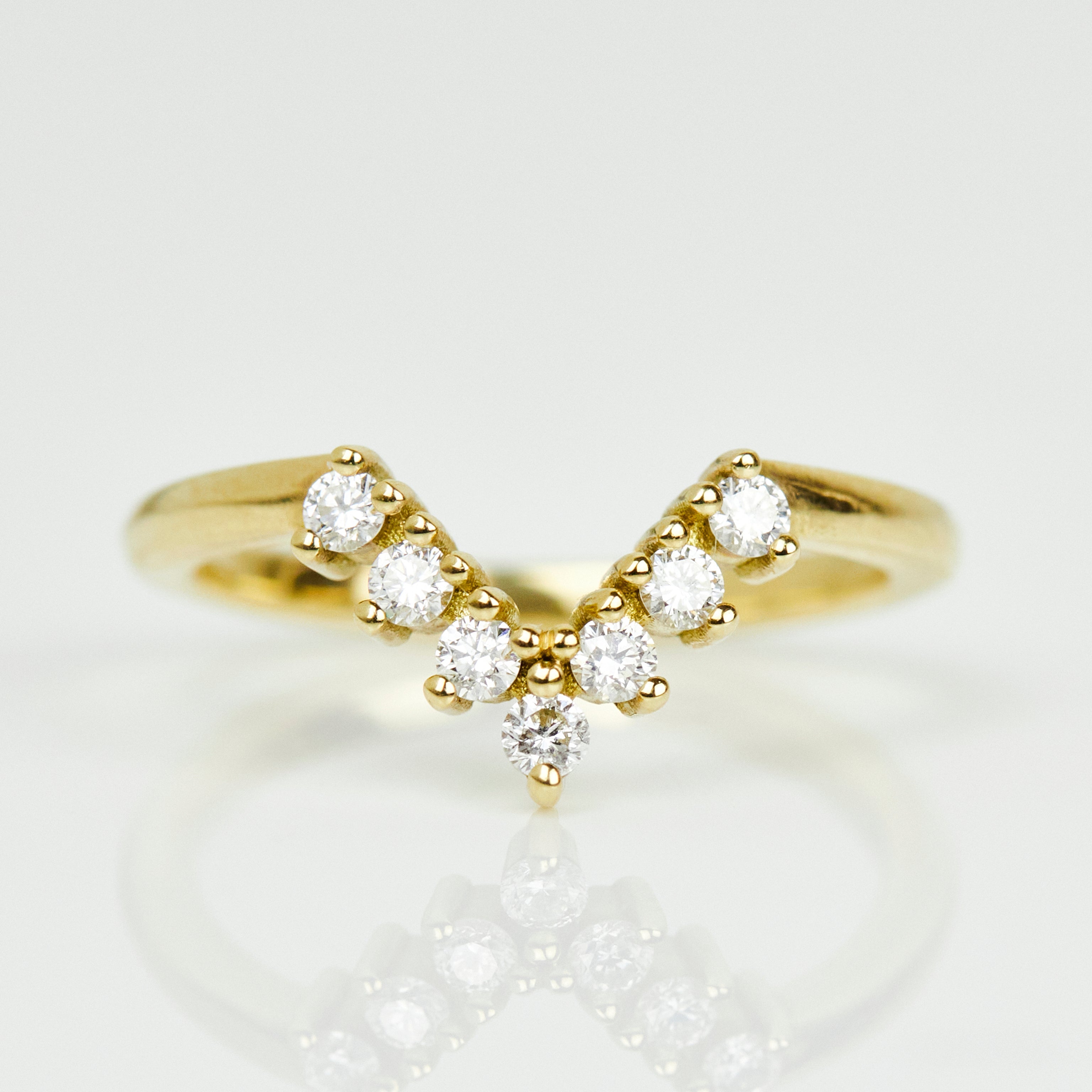 0.25 TCW Round Shaped Half Eternity Lab Grown Diamond Wedding Band