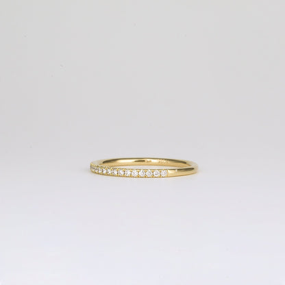 0.21 TCW Round Stones Half Eternity Lab Grown Diamond Wedding Band