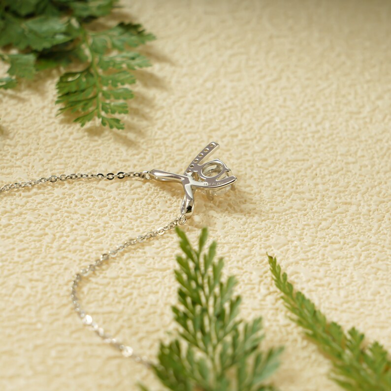 1.0 TCW Round Moissanite Diamond Unique Pendant Necklace in Solid Gold 6