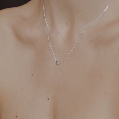 Puffed Heart Shaped Pendant Necklace