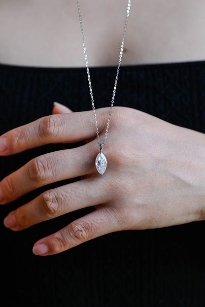 0.17 CT Moissanite Diamond Cross Pendant Necklace in Solid Gold 1