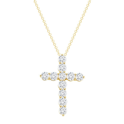 Classic 1.0 TCW Moissanite Diamond Solitaire Pendant Necklace in Solid Gold 5