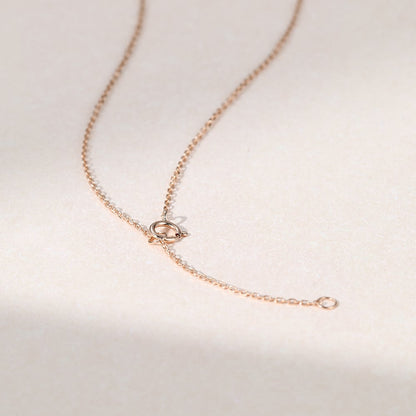 Classic 00.17 CT Round Moissanite Diamond Solitaire Pendant Necklace in Solid Gold 4