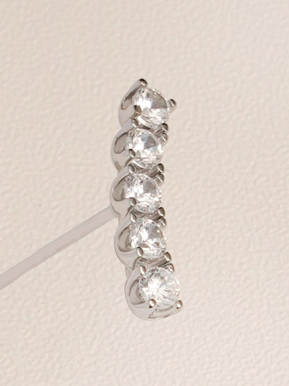 0.30 TCW Round Cut Moissanite Stud Earrings in Gold 7