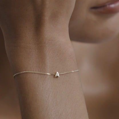 Letter Initial Chain Bracelet
