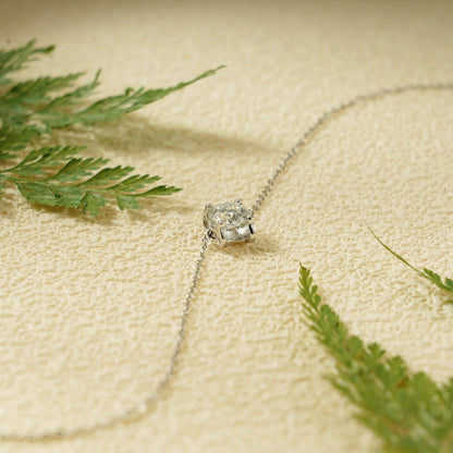 0.17 CT Moissanite Diamond Cross Pendant Necklace in Solid Gold 5